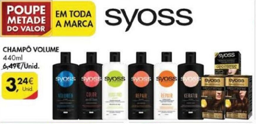 Pingo Doce Champô Volume Syoss 440ml promoção