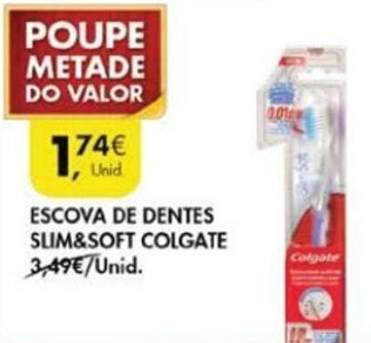 Pingo Doce Escova de Dentes Slim & Soft Colgate promoção
