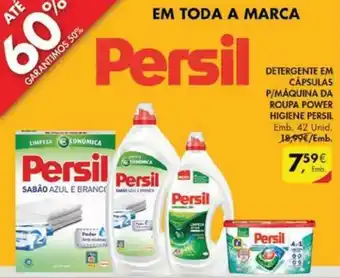 Detergente em Cápsulas p/Máquina da Roupa Power Higiene Persil 42 unid