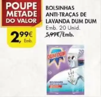 Pingo Doce Bolsinhas Anti-Traças de Lavanda Dum Dum 20 unid promoção