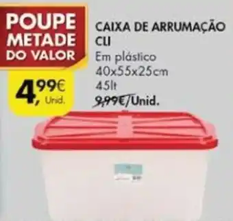 Pingo Doce Caixa de Arrumação CLI 40x55x25cm 45lt promoção