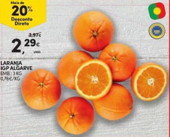 Continente Laranja IGP Algarve 3kg promoção
