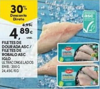 Continente Filetes de Dourada/Robalo ASC Iglo 200g promoção