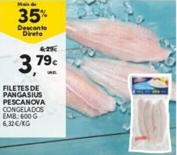 Continente Filetes de Pangasius Pescanova 600g promoção