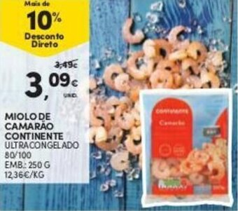 Miolo de Camarão Continente 250g