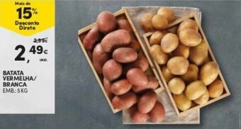 Continente Batata Vermelha/Branca 5kg promoção