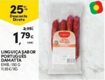Continente Linguiça Sabor Portugues Damatta 150g promoção