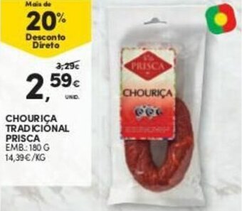 Continente Chouriça Tradicional Prisca 180g promoção