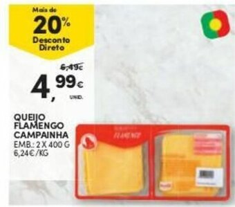 Continente Queijo Flamengo Campainha 2x400g promoção