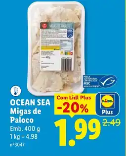 Lidl OCEAN SEA Migas de Paloco promoção