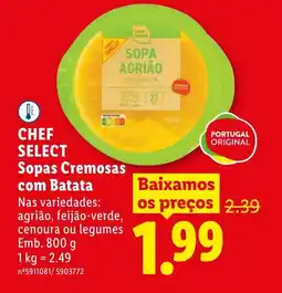 Lidl CHEF SELECT SOPA AGRIÃO promoção