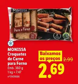 Lidl MONISSA Croquetes de Carne para Forno promoção