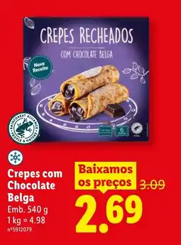 Lidl Crepes com Chocolate Belga promoção