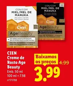 Lidl CIEN Creme de Rosto Age Beauty promoção