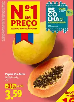 Lidl Papaia Via Aérea promoção