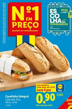 Lidl Cacetinho Integral promoção