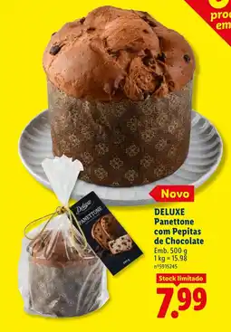 Lidl DELUXE Panettone com Pepitas de Chocolate promoção