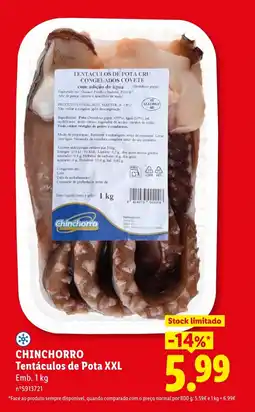 Lidl CHINCHORRO Tentáculos de Pota XXL promoção