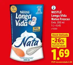 Lidl NESTLÉ Longa Vida Natas Frescas promoção