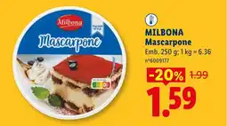 Lidl MILBONA Mascarpone promoção