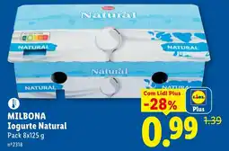 Lidl MILBONA Iogurte Natural promoção