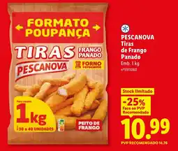 Lidl PESCANOVA Tiras de Frango Panado promoção