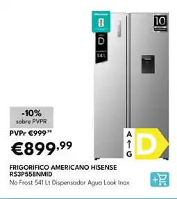 Radio Popular Frigorifico americano hisense rs3p558nmid promoção
