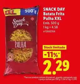 Lidl SNACK DAY Batata Frita Palha XXL promoção