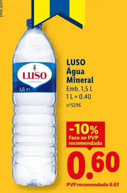 Lidl LUSO Água Mineral promoção