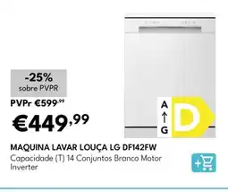 Radio Popular Maquina lavar louça lg df142fw promoção
