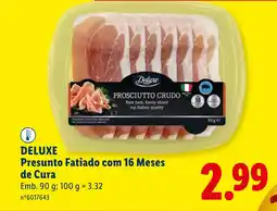 Lidl DELUXE Presunto Fatiado com 16 Meses de Cura promoção