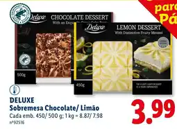 Lidl DELUXE Sobremesa Chocolate/ Limão promoção