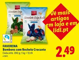 Lidl FAVORINA Bombons com Recheio Crocante promoção