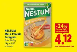 Lidl NESTUM Mel e Cereais Integrais promoção