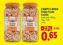Lidl CAMPO LARGO Feijão Frade Cozido promoção