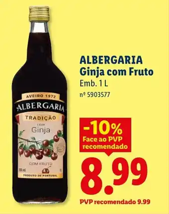 Lidl ALBERGARIA Ginja com Fruto promoção