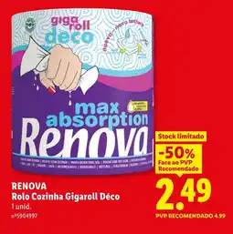 Lidl RENOVA Rolo Cozinha Gigaroll Déco promoção