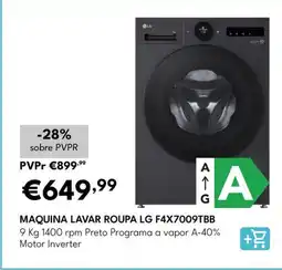 Radio Popular Maquina lavar roupa lg f4x7009tbb promoção