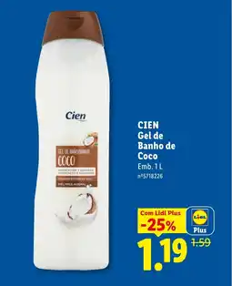 Lidl CIEN Gel de Banho de Coco promoção