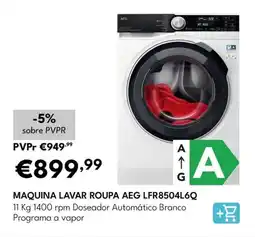 Radio Popular Maquina lavar roupa aeg lfr8504l6q promoção