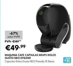Radio Popular Maquina cafe capsulas krups dolce gusto neo KP83081 promoção