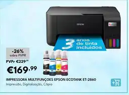 Radio Popular Impressora multifunçoes epson ecotank et-2860 promoção
