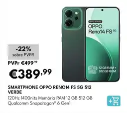 Radio Popular Smartphone oppo reno14 fs 5g 512 verde promoção