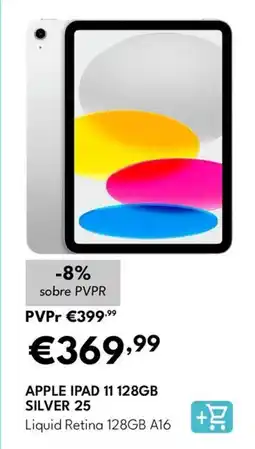 Radio Popular Apple ipad 11 128gb silver 25 promoção