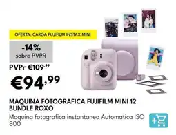 Radio Popular Maquina fotografica fujifilm mini 12 bundle roxo promoção