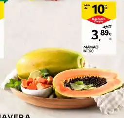 Continente Mamão inteiro promoção