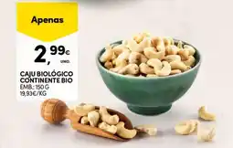 Continente Caju biológico continente bio promoção