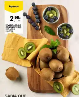 Continente Kiwi biológico continente bio promoção