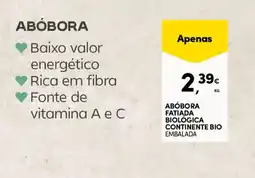Continente Abóbora fatiada biológica continente bio embalada promoção