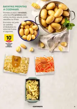 Continente Nas batatas lavadas marca continente promoção